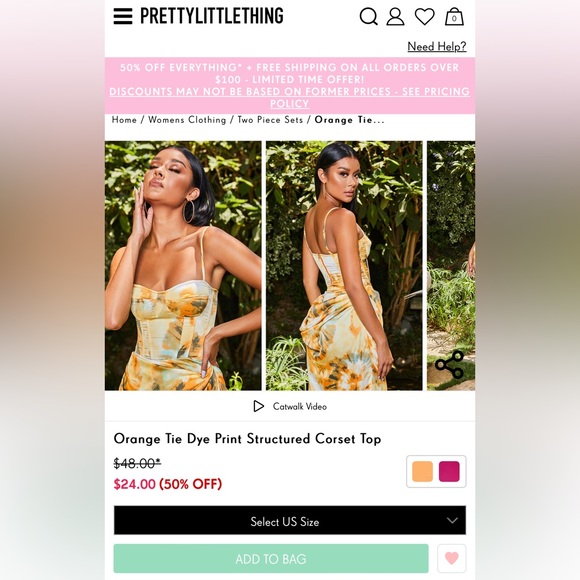 Orange corset top - Picture 3 of 3